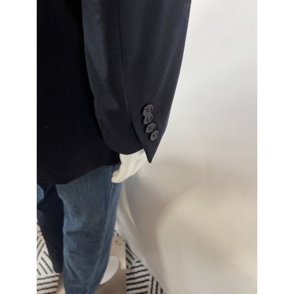 Hart Schaffner & Marx Mens Vintage Navy Blazer 2 Button Notch Lapel Union Made S - Picture 10 of 16